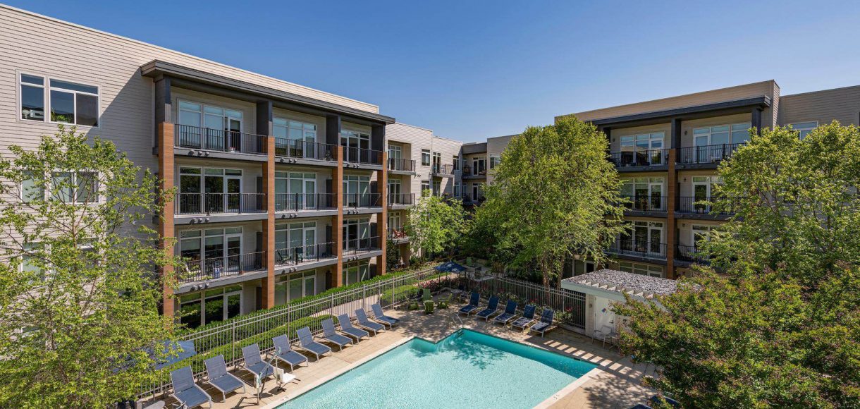 Birds eye view of our pool