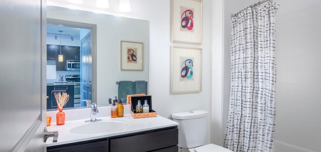 Bathrooms with built-in linen storage