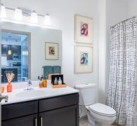 Bathrooms with built-in linen storage